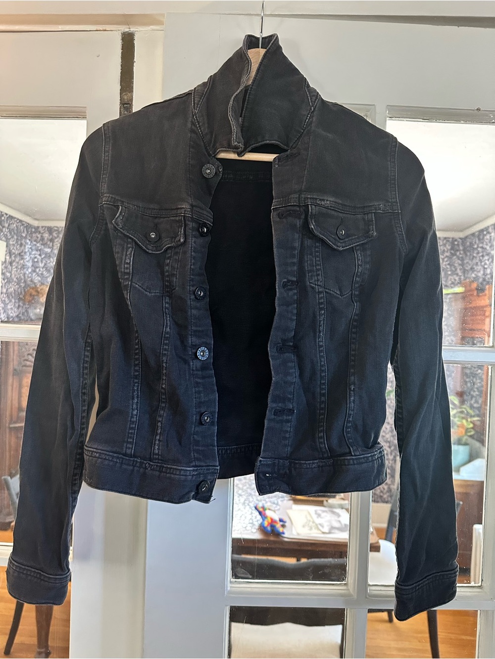 AG Adriano Goldschmied Black Washed Denim Jacket